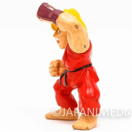 Retro RARE Street Fighter 2 KEN Mini Figure Battle Brusher BANDAI CAPCOM