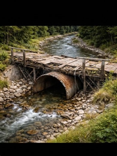 RENOVATION D'UN PONT EN BOIS VIEUX EN UN PONT URBAIN EN BETON ARME #renovation #construction #architecture #ingenieur #architecte