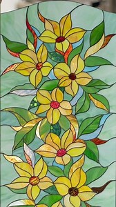 Creating a Floral Stained Glass Panel Handmade Process