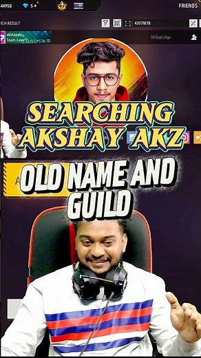SEARCHING AKSHAY AKZ OLD NAME AND GUIILD💀📈