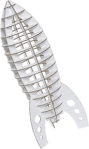 Cardboard Astro Rocket (Small, White)