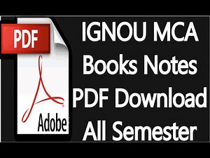 Ignou MCA Books Notes Study Material All Semester 1st 2nd 3rd Year PDF Download