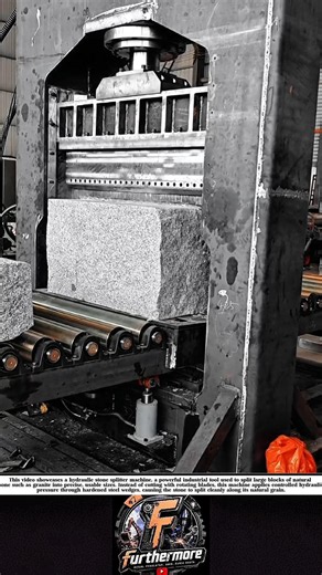 Heavy-Duty Stone Splitter Machine Turning Granite into Perfect Building Blocks!