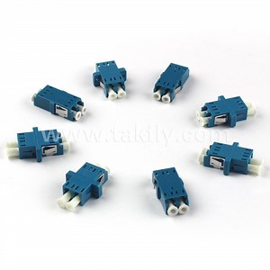 [Hot Item] Customized Sm mm Duplex with Flange LC Fiber Optical Adapter