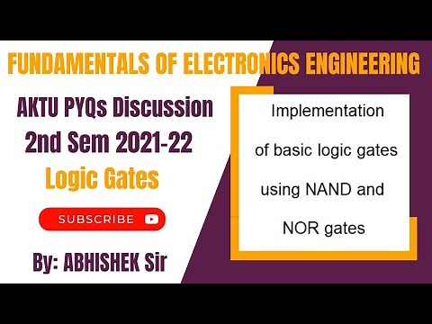 Basic logic gates implementation | Fundamentals of Electronics Engineering | AKTU B.Tech First Year