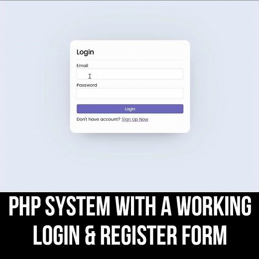 How To Make Working Login and Register Form using HTML, CSS and PHP