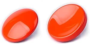 Orange Metal Soft Shutter Release Button,Delicate Camera Shutter Button 11mm Concave 10mm Convex Surface(2 Pack)