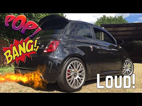 250 BHP Abarth 500 Exhaust Sound Insane Pops and Bangs Exhaust