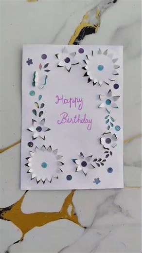 DIY 3D birthday card #trendingshorts #art #cardcreations #diy #craft