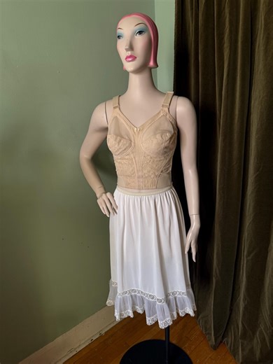 50s Half Slip Skirt Crystal Pleat White M L XL - Etsy