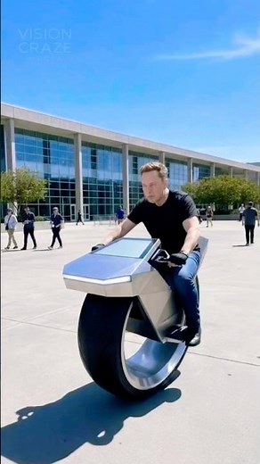 One Wheeled #Tesla Bike Demo Shocks Everyone at the Expo #futuristic #trending