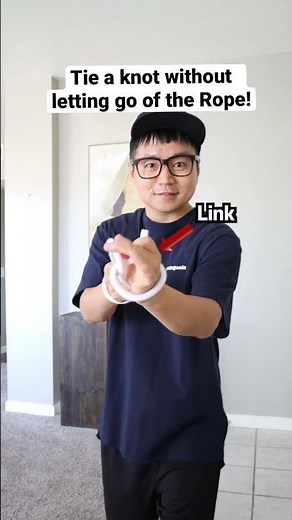 Tie a knot without letting go of the Rope!