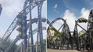 Horrifying moment 100ft Alton Towers rollercoaster breaks down leaving thrill-seekers stuck vertically mid-air | LBC