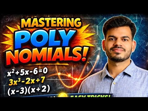 Polynomials Class 10 | Concepts + Questions | Easy Explanation