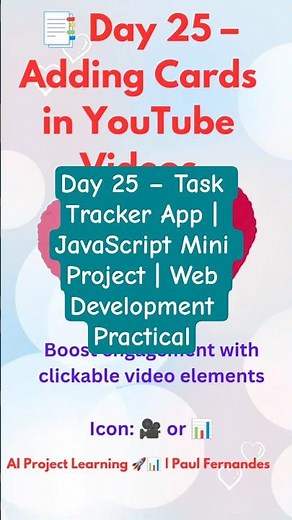 Day 25 – Task Tracker App | JavaScript Mini Project | Web Development Practical