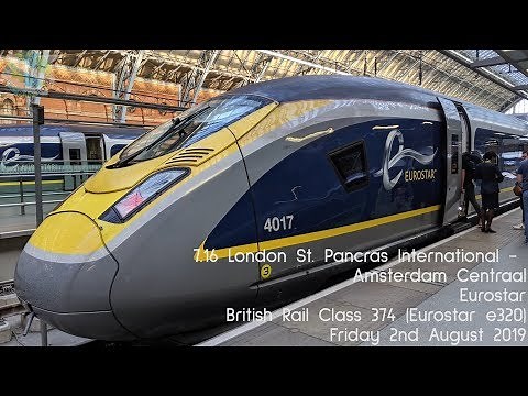 London St. Pancras to Amsterdam Centraal by Train: Journey Aboard Eurostar e320, 300km/h