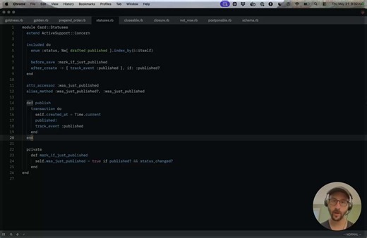 Today’s video covers elegant domain modeling in Fizzy that avoids an explosion of enums on the Card class. #RubyOnRails