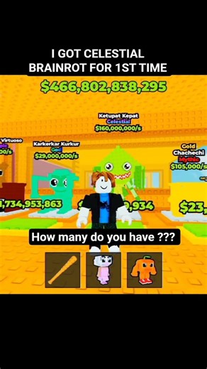 I got my 1st celestial brainrot #shorts #youtubeshorts #roblox