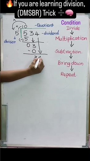 Easy long division method for beginners