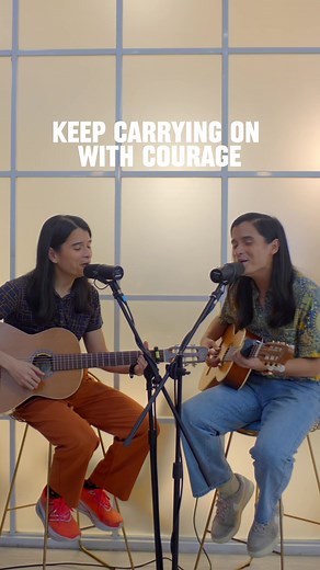 Courage (Acoustic Ver.) out now on all streaming platforms 🫶🏼 Hope this song gives you strength to face everyday with courage. Stream link in our bio 💛💙