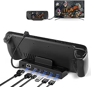 Upgraded Docking Station with 4K60Hz 1000Mbps LAN, 90w Type-C Cable,1000M Gigabit Network Card,4K 60Hz HDMI 2.0 Port,100w PD Power Input,3 USB3.0 Sockets