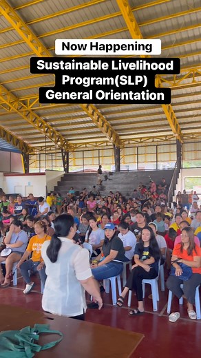 Now Happening; General Orientation of Sustainable Livelihood Program(SLP) sa bayan ng bayan ng Pila. Sa Pangunguna ni Mayora Queen Marilyd Alarva. Nawa ito’y maging daan upang magkaroon ng pangkabuhayan ang mga mamamayan ng bayan ng Pila. #OnePILA #BayangPinagpala | Mayor Queen Marilyd Alarva