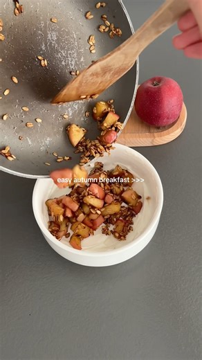 🍎 Fall Breakfast Idea | Apple Cinnamon Yogurt Bowl | Cozy Autumn Morning #breakfast #yogurtbowl