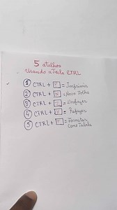 5 atalhos usando a tecla control no Exce | Excel para Estágio