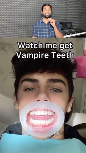 Vampire teeth 🧛#mcreacts #whatisthis #teeth #vampire #vampireteeth