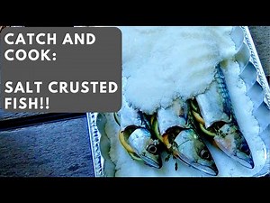 Salt Crusted Fish Cooked Over The Campfire!! (Catch and Cook)
