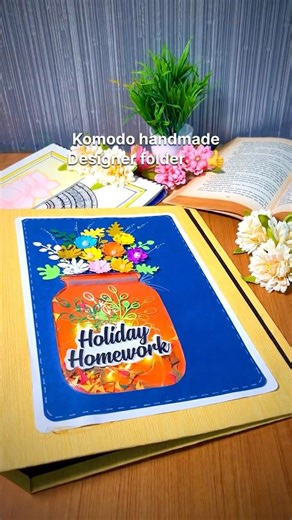 Aesthetic Folder Design for School Projects | Holiday Homework | easy cover page idea | Komodo Craft