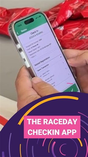 Packet Pickup made simple. Check out how the RaceDay CheckIn App helps make race day smoother, faster, and easier for participants and organizers. #runsignup #raceday #racemarketing #racepromotion #racemanagement #eventmarketing #eventday #racedirector #registration | RunSignup