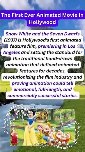 What Made Snow White the Most Revolutionary Film in Hollywood History? #shorts #snowwhite #usa