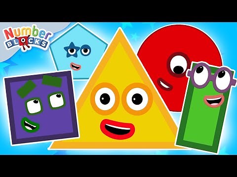 Explore Shapes Compilation for Kindergarten 🟡🟩 123 Learn to Count | Counting Maths | Numberblocks