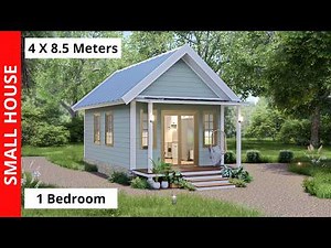 (34 Sqm) Small House Design with 1 Bedroom | Beautiful Tiny Cottage