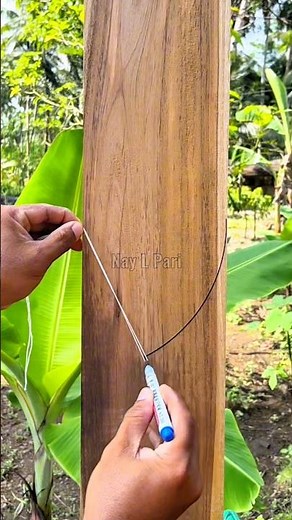 Simple techniques measure wooden angles with a string #woodworking #woodscraft #diy #wooddesigner