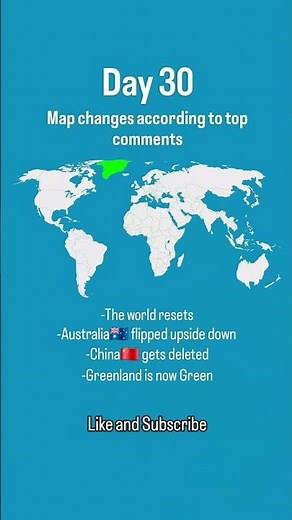 Day 30 of Top Comment changing the world map🗺. #foryou #explore #world #map #comment #geography