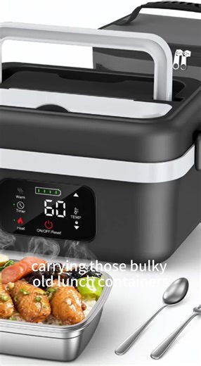 Fully Smart Black Lunch Box | Auto Heat Adjustment | Cord-Free Heating.All-Intelligent Black Lunch Container | One-Touch Operation | Perfect Warmth Every Time.Full-Auto Black Smart Lunch Box | Smart Temp Control | Commuter’s Top Pick. #husbandslunch#PicnicHacks #NoElectricityNeeded #WorkLifeBalance#lunchbox