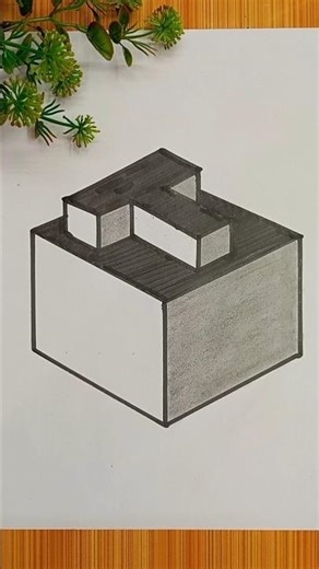 Easy and unique 3d illusion Drawing 😍 ll voice of ‪@MRINDIANHACKER‬ #shortvideo