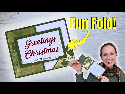 Make an Elegant Christmas Card with a Fun Fold Twist