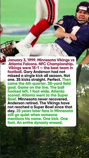 The Kick That Missed by 1 Foot and Destroyed a Dynasty Forever