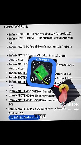 Infinix Note 40: Fitur dan Harga Android 16