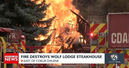 Fire destroys Wolf Lodge Inn near Coeur d'Alene, three firefighters injured