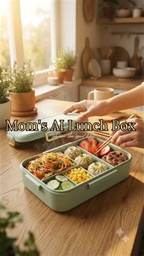 Veg Noodles Lunch Box 🍜 | AI Bento Lunch Box Packing #Shorts