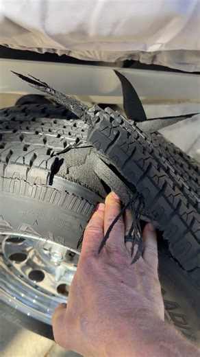 Brand NEW Spare Tire EXPLODED?! (Never Even Used 😳) #shorts