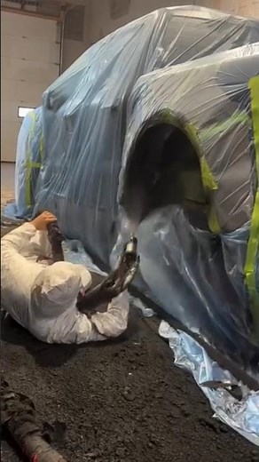 Wheel wells & tub protectively spray-coated with Rhino Linings TUFF STUFF