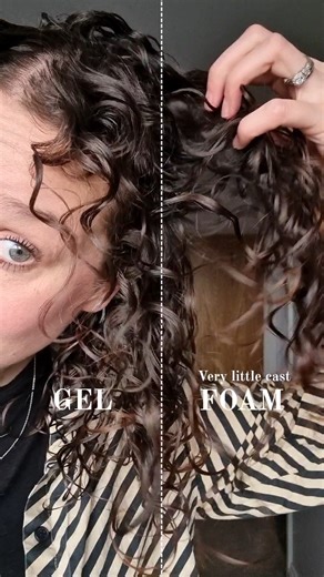AD Foam vs gel! 🤔 I talk a lot about using products for their purpose and here is the perfect example of that. Foam is designed for VOLUME. Gel is designed for HOLD. If you are styling only with foam and struggling to reach day 2 and beyond, that is because you are not using the product as it was intended! Here I am using the @floracurl Sweet Hibiscus Curl Volumizing Foam and Sweet Hibiscus Curl Defining Gel to demonstrate this. You can clearly see the difference! Granted, my hair is still in r