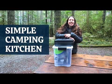 Small camping kitchen setup to cook any meal