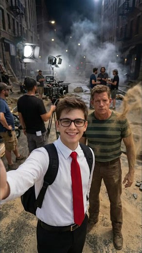 Backstage of the spider man selfie with Sandman. #behindthescenes #backstage #bts #sandman #aivideo