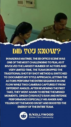 The EB office commotion was one of the most challenging portions to film was challenging to shoot